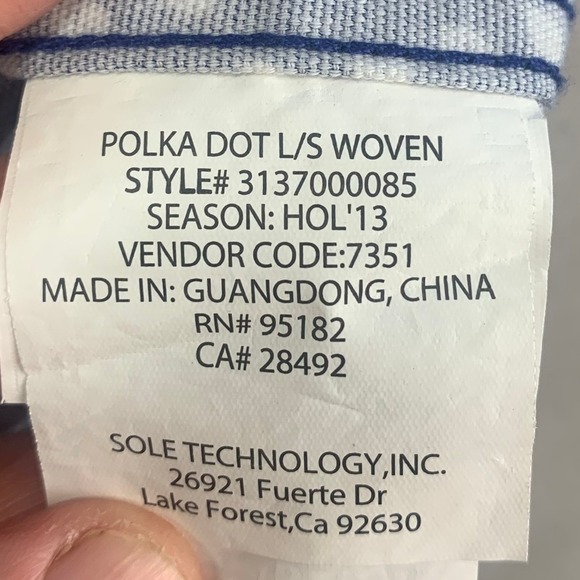 Altamont Shirt Mens Medium Blue Long Sleeve Button Up Preppy Skater Y2K Contrast - Picture 7 of 12